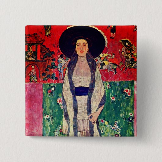 Gustav Klimt Portrait von Adele Bloch-Bauer II Button (Vorderseite)