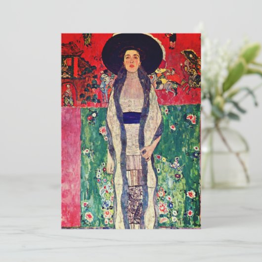 Gustav Klimt Portrait von Adele Bloch-Bauer II Einladung (Stehend Vorderseite)
