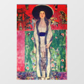 Gustav Klimt Portrait von Adele Bloch-Bauer II Fensteraufkleber (Blatt)