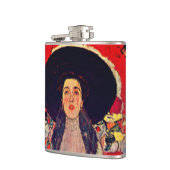 Gustav Klimt Portrait von Adele Bloch-Bauer II Flachmann (Links)