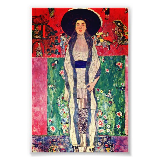 Gustav Klimt Portrait von Adele Bloch-Bauer II Fotodruck (Vorne)