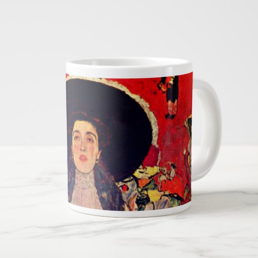 Gustav Klimt Portrait von Adele Bloch-Bauer II Jumbo-Tasse (Vorderseite Rechts)