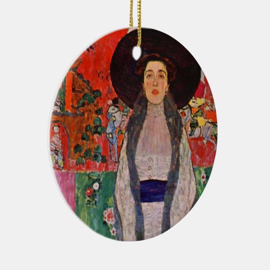 Gustav Klimt Portrait von Adele Bloch-Bauer II Keramik Ornament (Rechts)