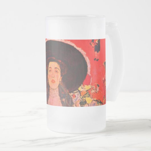 Gustav Klimt Portrait von Adele Bloch-Bauer II Mattglas Bierglas (VorderseiteRechts)