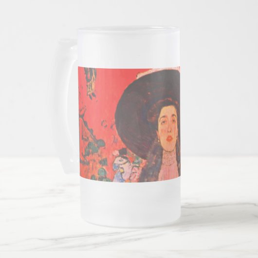Gustav Klimt Portrait von Adele Bloch-Bauer II Mattglas Bierglas (Vorderseite Links)