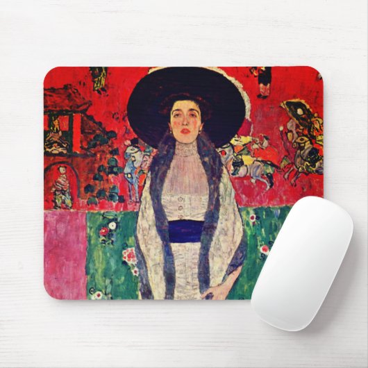 Gustav Klimt Portrait von Adele Bloch-Bauer II Mousepad (Mit Mouse)