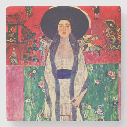 Gustav Klimt Portrait von Adele Bloch-Bauer II Steinuntersetzer (Vorderseite)