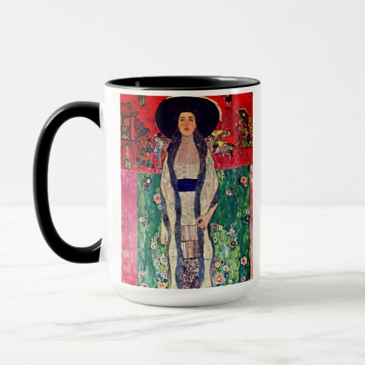 Gustav Klimt Portrait von Adele Bloch-Bauer II Tasse (Links)