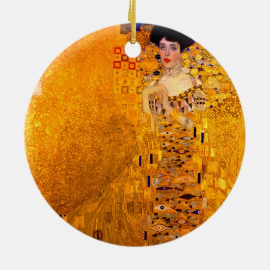 Gustav Klimt Portrait von Adele Bloch Bauer Keramik Ornament (Hinten)
