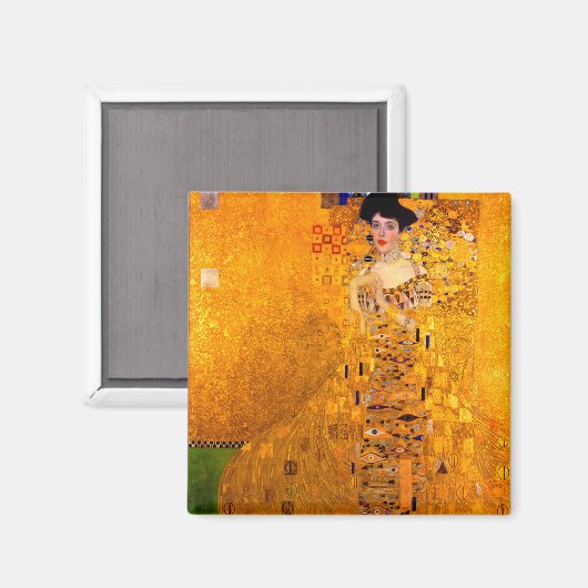 Gustav Klimt Portrait von Adele Bloch Bauer Magnet (Vorderseite/Rückseite)