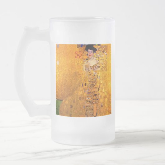 Gustav Klimt Portrait von Adele Bloch Bauer Mattglas Bierglas (Links)