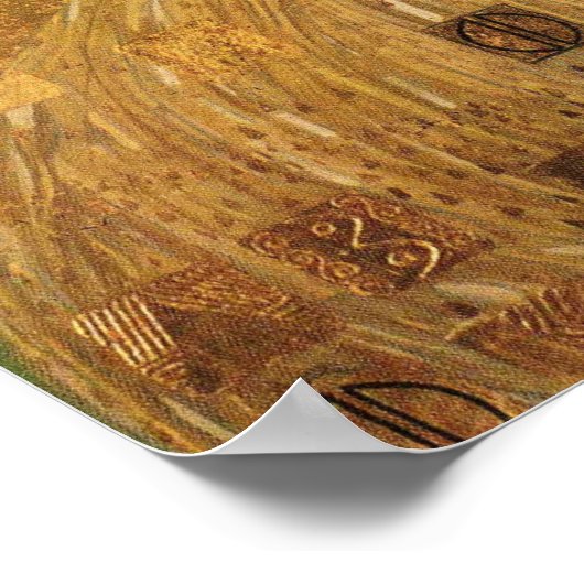 Gustav Klimt - Portrait von Adele Bloch Bauer Poster (Ecke)