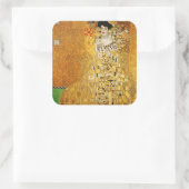 Gustav Klimt - Portrait von Adele Bloch Bauer Quadratischer Aufkleber (Tasche)