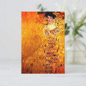 Gustav Klimt Portrait von Adele Bloch Bauer RSVP Karte (Stehend Vorderseite)