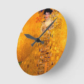 Gustav Klimt Portrait von Adele Bloch Bauer Runde Wanduhr (Winkel)