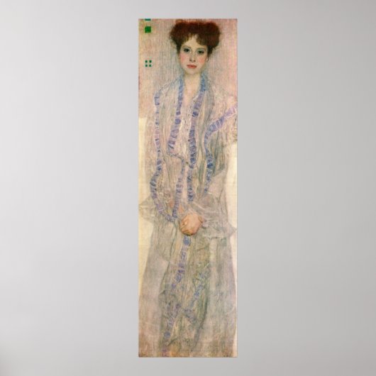 Gustav Klimt - Portrait von Gertha Felssovanyi Poster (Vorne)
