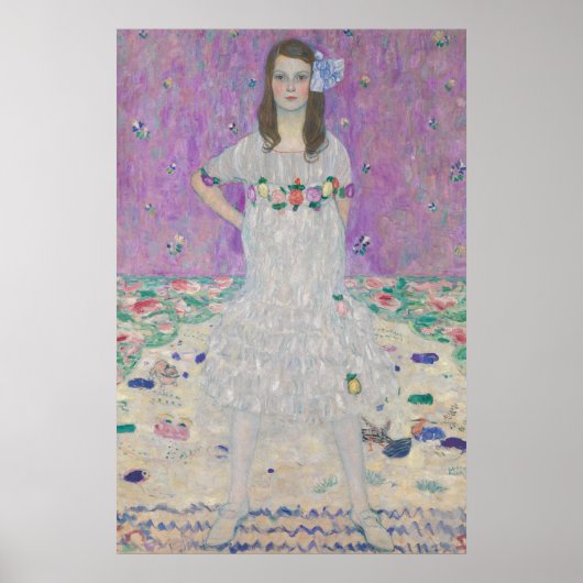 Gustav Klimt - Portrait von Mäda Primavesi Poster (Vorne)