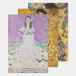 Gustav Klimt - Portraits Masterpiece Selection Geschenkpapier Set<br><div class="desc">Gustav Klimt - Portrait Masterpiece Selection: - Mada Primavesi - 1912-1913 - Portrait von Adele Bloch-Bauer I - 1907 - Lady with Fan - 1917-1918</div>