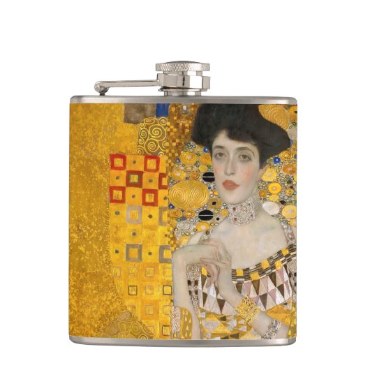 Gustav Klimt - Porträt der Adele Bloch-Bauer I Flachmann (Vorderseite)
