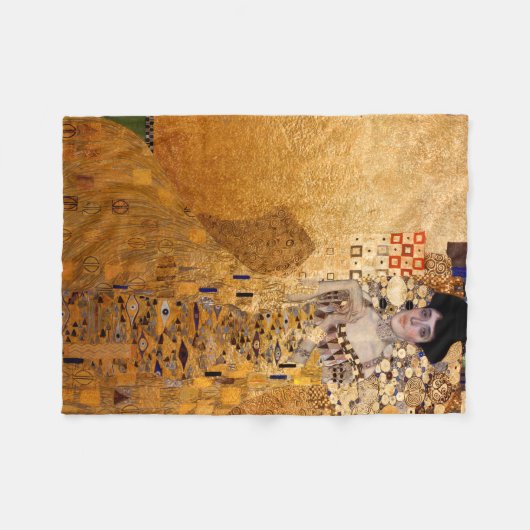 Gustav Klimt Porträt von Adel Bloch Bauer 1907 Fleecedecke (Vorderseite (Horizontal))