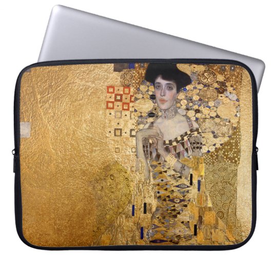 Gustav Klimt Porträt von Adel Bloch Bauer 1907 Laptopschutzhülle (Vorderseite)