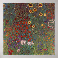 Gustav Klimt Poster ~ Blumengarten