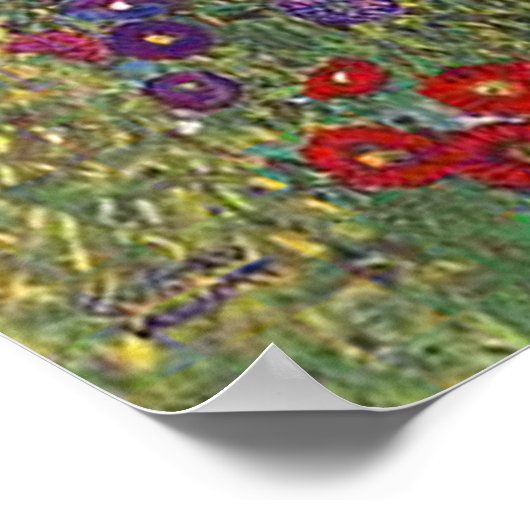 Gustav Klimt Poster ~ Blumengarten (Ecke)