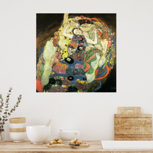 Gustav Klimt Poster ~ The Maiden (Küche)