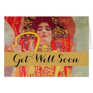 Gustav Klimt Red Woman Gold Schlangen Malerei