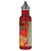 Gustav Klimt Red Woman Gold Schlangen Malerei Edelstahlflasche (Rechts)