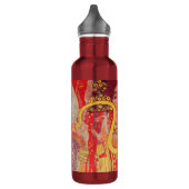 Gustav Klimt Red Woman Gold Schlangen Malerei Edelstahlflasche (Links)