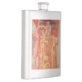 Gustav Klimt Red Woman Gold Schlangen Malerei Flachmann (Rechts)