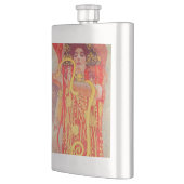 Gustav Klimt Red Woman Gold Schlangen Malerei Flachmann (Links)