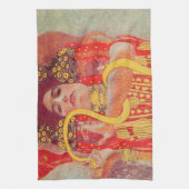 Gustav Klimt Red Woman Gold Schlangen Malerei Geschirrtuch (Vertikal)