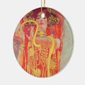 Gustav Klimt Red Woman Gold Schlangen Malerei Keramik Ornament (Links)