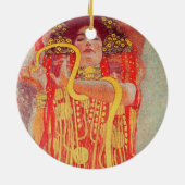 Gustav Klimt Red Woman Gold Schlangen Malerei Keramik Ornament (Hinten)