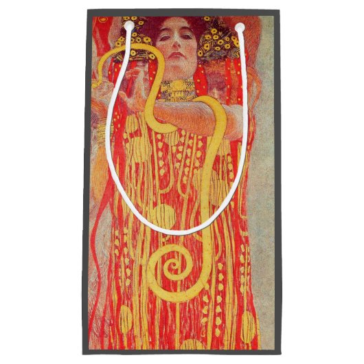 Gustav Klimt Red Woman Gold Schlangen Malerei Kleine Geschenktüte (Vorderseite)
