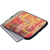 Gustav Klimt Red Woman Gold Schlangen Malerei Laptopschutzhülle (Vorne Knopf)