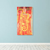 Gustav Klimt Red Woman Gold Schlangen Malerei Leinwanddruck (Insitu (Holzboden))