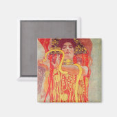 Gustav Klimt Red Woman Gold Schlangen Malerei Magnet (Vorderseite/Rückseite)