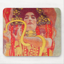 Gustav Klimt Red Woman Gold Schlangen Malerei Mousepad