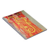 Gustav Klimt Red Woman Gold Schlangen Malerei Notizblock (Rechte Seite)