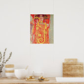 Gustav Klimt Red Woman Gold Schlangen Malerei Poster (Küche)