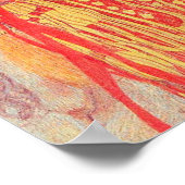 Gustav Klimt Red Woman Gold Schlangen Malerei Poster (Ecke)