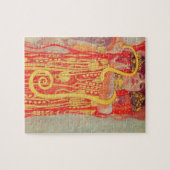 Gustav Klimt Red Woman Gold Schlangen Malerei Puzzle (Horizontal)