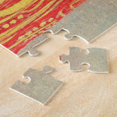 Gustav Klimt Red Woman Gold Schlangen Malerei Puzzle (Seite)