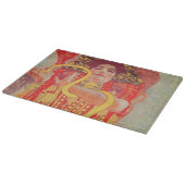 Gustav Klimt Red Woman Gold Schlangen Malerei Schneidebrett (Ecke)