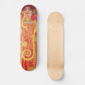 Gustav Klimt Red Woman Gold Schlangen Malerei Skateboard (Vorderseite)