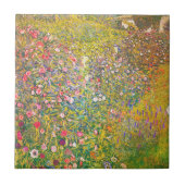 Gustav Klimt Rosa Blume Tile Fliese (Vorderseite)