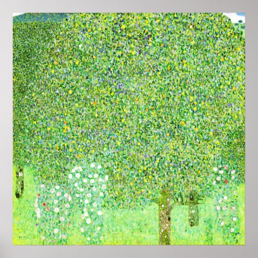 Gustav Klimt, Rose unter den Bäumen Poster (Vorne)